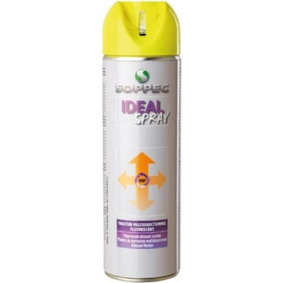 SOPPEC Značkovací sprej IDEAL fluorescentný žltý 500ml trvanlivosť 12 mesiacov