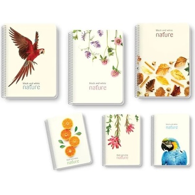 Black&White Тетрадка B&W Nature А4 180л, спирала PVC