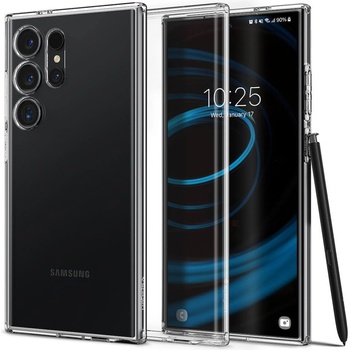Spigen Liquid Crystal Case - тънък силиконов (TPU) калъф за Samsung Galaxy S24 Ultra (прозрачен)