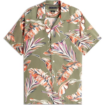 Tommy Hilfiger Men's Floral Short-Sleeve Patterned Shirt - BattleGreen 0H7