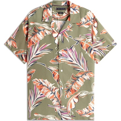 Tommy Hilfiger Men's Floral Short-Sleeve Patterned Shirt - BattleGreen 0H7
