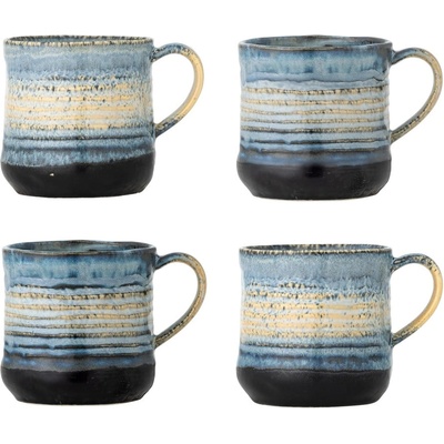 Bloomingville Сини глинени чаши в комплект от 4 бр. 380 ml Deana - Bloomingville (82072422)