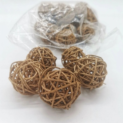 Ratan ball 4 cm / 30 kusů - hnědá - SU0126