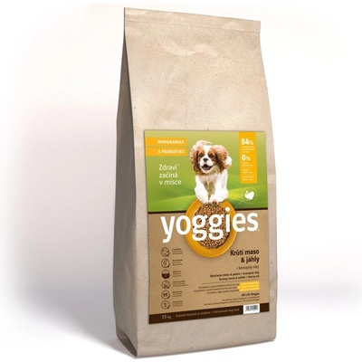 Yoggies minigranule lisované za studena s probiotiky Krůtí maso & jáhly 15 kg