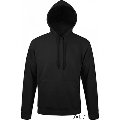 Sol's Přiléhavá unisex klokanka Snake s podšívkou z česaného fleecu černá
