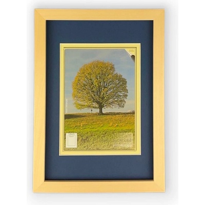 Pasparta Modrá Rozměr: 40 x 50 cm, Vnitřní výřez pasparty (Velikost obrázku): 30 x 40 cm