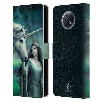 Pouzdro na mobil Xiaomi Redmi Note 9T - HEAD CASE - Anne Stokes - Polární záře jednorožec (Otevírací obal, kryt na mobil Xiaomi Redmi Note 9T - Fantasy kresba Hvězdný jednorožec)