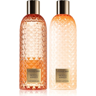 Vivian Gray Neroli Amber jemný sprchový gel 300 ml + hydratačný telový krém 300 ml darčeková sada
