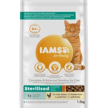 IAMS for Vitality Granule pre dospelé mačky po kastrácii s kuracím mäsom 1,5 kg