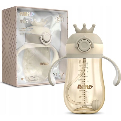 Neno Mio 2 tréningový hrnček s rúrkou Brown 280 ml