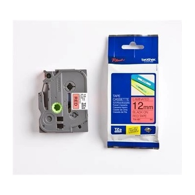 páska BROTHER TZ431 čierne písmo, červená páska Tape (12mm) (TZE431)