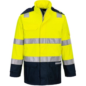 Portwest hi-vis bizflame fr605 / Огнеупорно светлоотразително яке, антистатично и водоустойчиво - hv жълто/тъмносиньо m (fr605ynrm)
