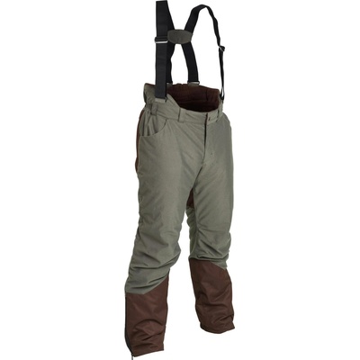 Kalhoty Solognac hřejivé se šlemi 100 zelené