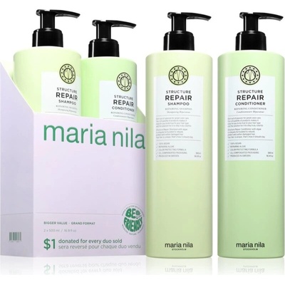 Maria Nila Structure Repair šampon 500 ml + Maria Nila Structure Repair Conditioner kondicionér pro posílení struktury vlasů 500 ml kosmetická sada
