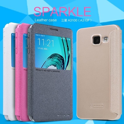 Pouzdro Nillkin Sparkle S-View Samsung A310 Galaxy A3 2016 bílé