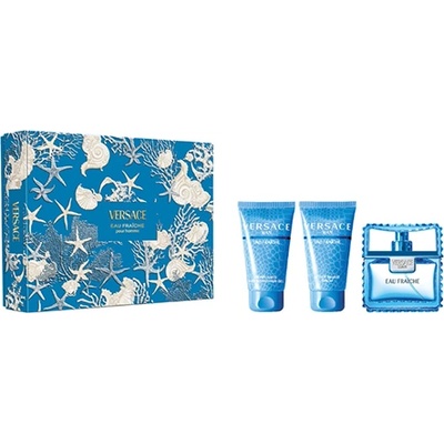 Versace Man Eau Fraiche подаръчен комплект с тоалетна вода 100мл и душ гел 150мл за мъже 1 бр