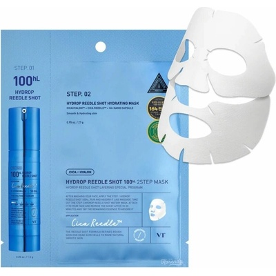 VT Cosmetics Hydrop Reedle Shot 100hL 2-Step Mask Hydratačná hydrogélová maska na tvár 1 ks 38 g