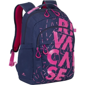 RIVACASE Раница за лаптоп Rivacase 5430 Dark blue/pink, до 15.6" (39.62 cm), полиестер, водоустойчивост, розово-синя (5430 Dark blue/pink)