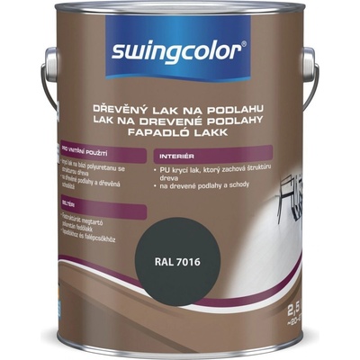 Swingcolor Podlahový lak na dřevo antracitové šedý 2,5 l 6160.T02,5.7016