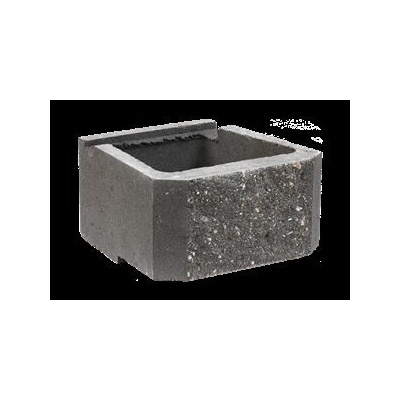 CUP STONE velký štípaný Černá