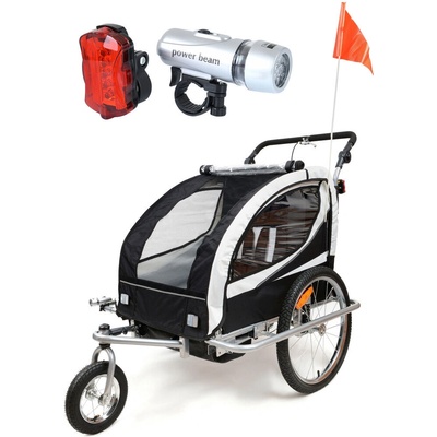 Funfit Kids 2 Person Bicycle Trailer с амортисьор + Jogging функция - black (2953)