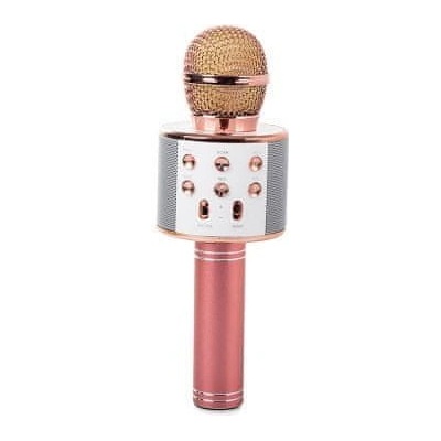 Verk 01377 Karaoke Bluetooth mikrofón 1800mAh svetlo ružová