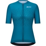 Santini Дамска фланелка с къс ръкав за колоездене Santini Women's Moon S/S Jersey Cycling jersey - Teal (156-2732-0213)