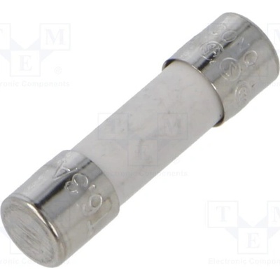 CONQUER ELECTRONIC UDA 6.3A 250V Pojistka: tavná; keramická,kulatý; 6,3A; 250VAC; zpožděná; 5x20mm