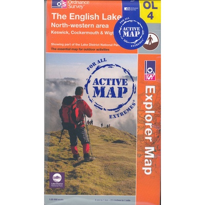 mapa The English Lakes north-west Keswick Cockermouth Wigton