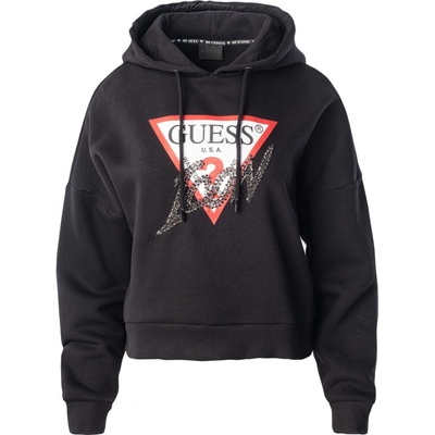 Guess dámska s kapucňou s nášivkou W2BQ17.KB683 čierna
