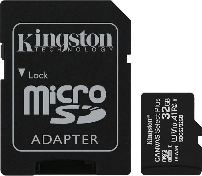 Kingston microSDHC Canvas Select Plus 32GB UHS-I/C10/V10/A1 SDCS2/32GB