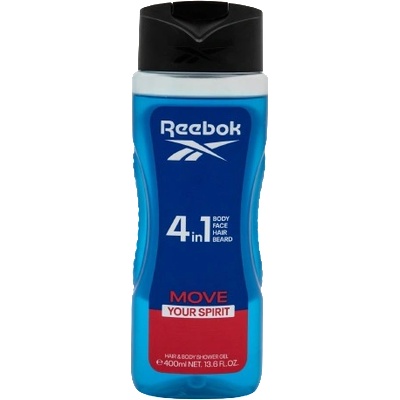 Reebok Душ гел Reebok Move Your Spirit 400 мл. 4 в 1