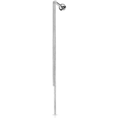 Šperky4U Cartilage piercing do ucha s řetízkem CP1070-ST