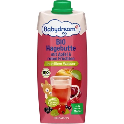 Babydream BIO ovocný nápoj šípek jablko a červené plody 500 ml – Zboží Dáma