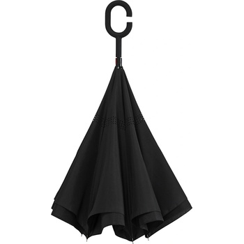 Unikátní holový deštník LIBERTY s obráceným otevíráním a zavíráním černý