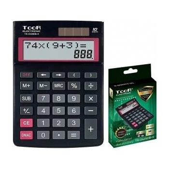 Toor Electronic 10-position two-line calculator. TR-2429DB-K TOOR