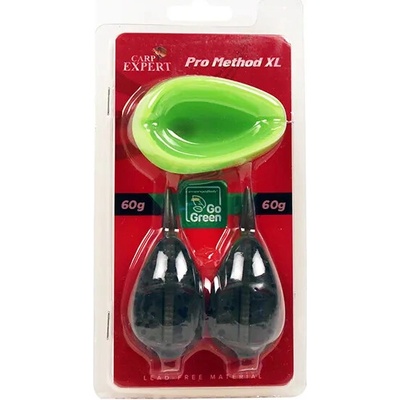 CARP EXPERT - Krmítko PRE Method XL Go Green s formičkou 60 g 2 ks