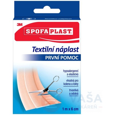 3M Spofaplast č. 254 textilná náplasť pevná rýchloobväz 6 cm x 1 m 1 ks