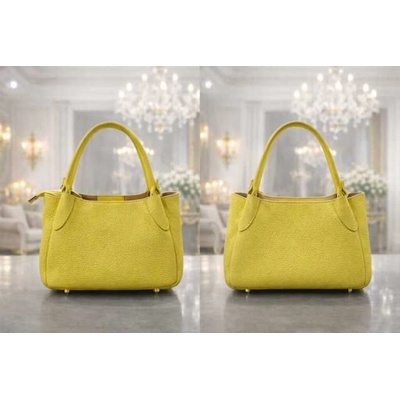 Max Original Leather Dámska kožená kabelka yellow 2