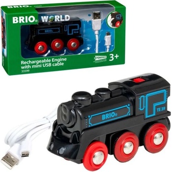 BRIO černá lokomotiva se zdrojem a mini USB 33599