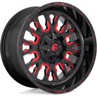 Fuel D612 STROKE 10x22 6x135 ET19 gloss black red tinted clear