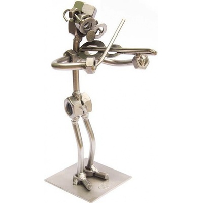 Kovová figurka Houslista 17 cm