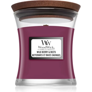 WoodWick Wild Berry & Beets ароматна свещ с дървен фитил 85 гр