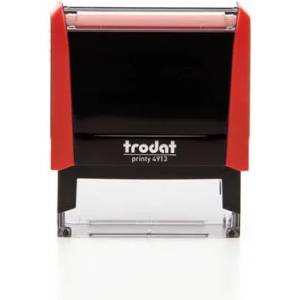 TRODAT Печат, TRODAT "Printy 4913", червен корпус с черна подложка 4913P (4913P)
