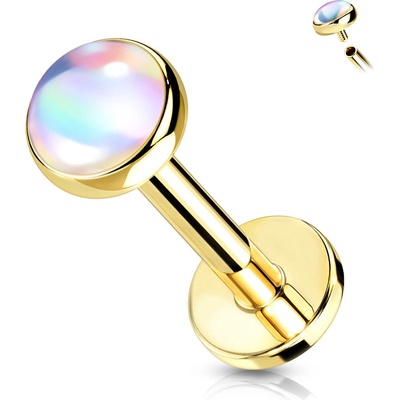 Šperky4U zlacená labreta piercing do brady LB1096-GD