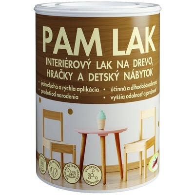 Pam Lak Interiérový lak na drevo, hračky a detský nábytok 5 l lesklý