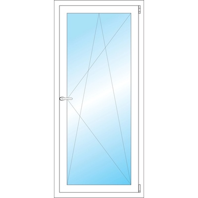 OKNA HNED Plastové okno 67x147 cm (670x1470 mm) bílé otevíravé a sklopné pravé