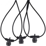 VITO Градински гирлянд с фасунги 10 x E27, 10м, 10 x Max 60W, IP44, Черен, (7300170)