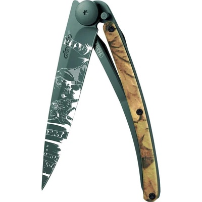 Deejo 1GM028 Tattoo BLACK BROWN CAMO Ultraľahký s hliníkovou rúčkou