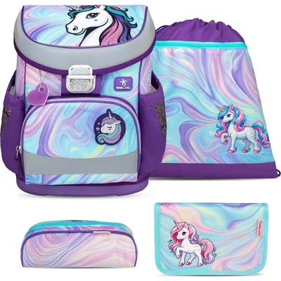 Belmil Ученически комплект раница, мешка и два несесера Unicorn Dream - Belmil